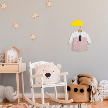 Image of Cloud - Yellow Yellow Metal Wall Hook