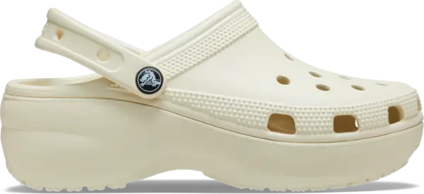 Image of Crocs Women Classic Platform Clogs Bone 9