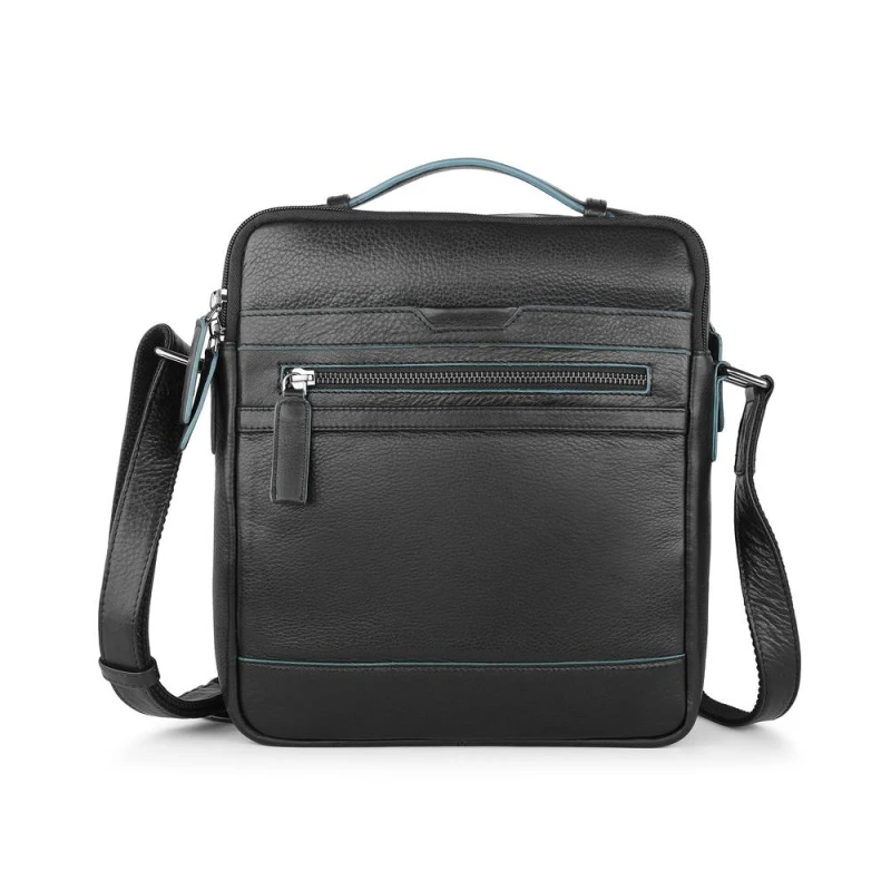 Image of PRIMEHIDE Leather Crossbody Bag with Top Handle in Black Unisex One Size
