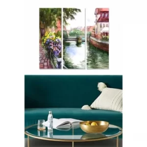 Image of MDF2896597 Multicolor Decorative MDF Painting (3 Pieces)