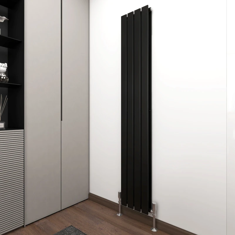 Image of MCC DIRECT 1800 x 272mm Double Designer Flat Panel Central Heating Radiator MATT BLACK HD3123
