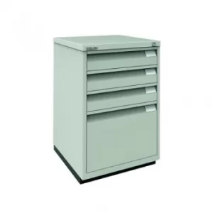 Image of Bisley 3 Plus 1 Filing Cabinet Flush Fronted Goose Grey 1F3EGY