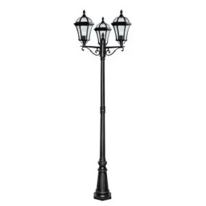 Image of Capri 3 Light Outdoor Lamp Post Rustic Brown IP43, E27