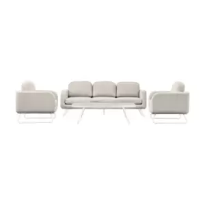 Image of Gallery Interiors Anika Garden 5 Seater Lounge Set in Linen