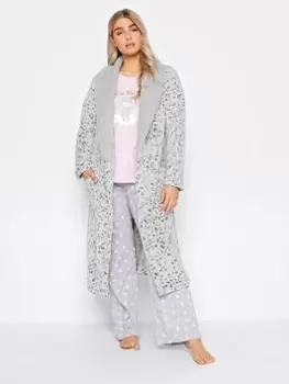 Image of M&Co Animal Shawl Collar Robe, Pink, Size 22-24, Women