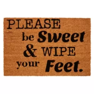 Image of Premier Housewares Natrual Coir Doormat - Please Be Sweet