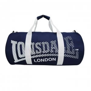 Image of Lonsdale Barrel Bag - Navy/White