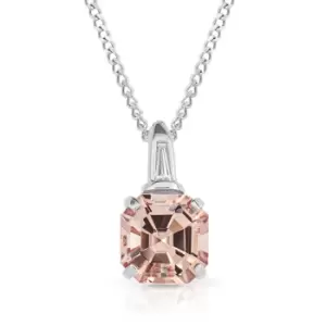 Image of JG Fine Jewellery 9ct White Gold Diamond & Morganite Necklace