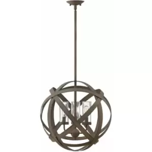 Image of Loops - Outdoor IP44 3 Bulb Chandelier LIght Vintage Iron LED E14 40W