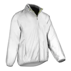 Image of Spiro Mens Luxe Reflective Waterproof Jacket (M) (White)