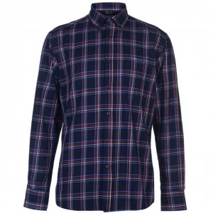Image of Pierre Cardin Sleeve Check Shirt Mens - Navy/Red/Blue