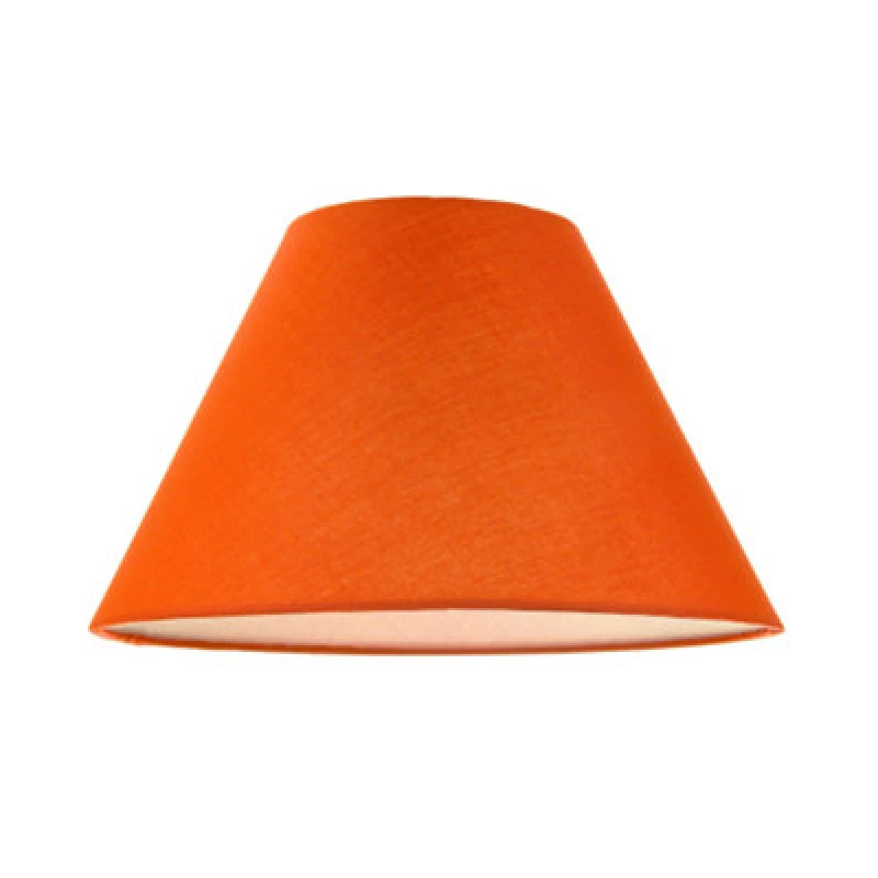 Image of Happy Homewares 10" Vivid Orange Cotton Coolie Shade For Table Lamp Or Pendant