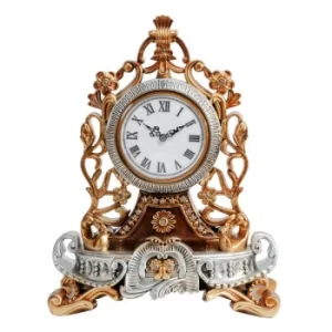 Image of Ornate Nauchatel Shape Bronze Effect Mantel Clock