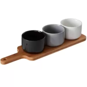 Image of Premier Housewares Round Dishes with Soiree Serving Board - Set of 3