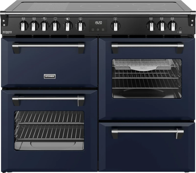 Image of Stoves Richmond Deluxe 110Ei RTY 110cm wide Electric Range Cooker with Induction Hob - Midnight Blue - A Rated