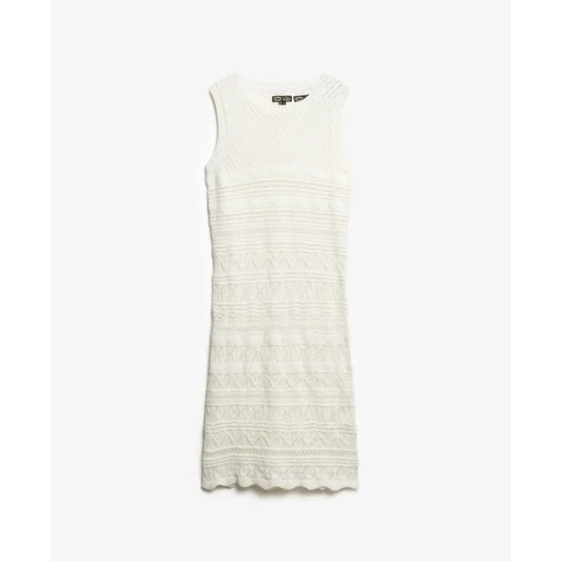 Image of Superdry Short crochet dress For Her Superdry Blanc Female L
