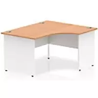 Image of dynamic Ergonomic Desk Impulse ICDRP14OAKWHT Oak/White 1400 mm x 800 mm x 730 mm