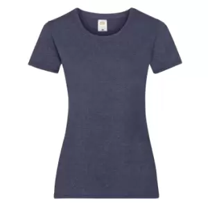 Image of Fruit Of The Loom Ladies/Womens Lady-Fit Valueweight Short Sleeve T-Shirt (Pack Of 5) (S) (Vintage Heather Navy)