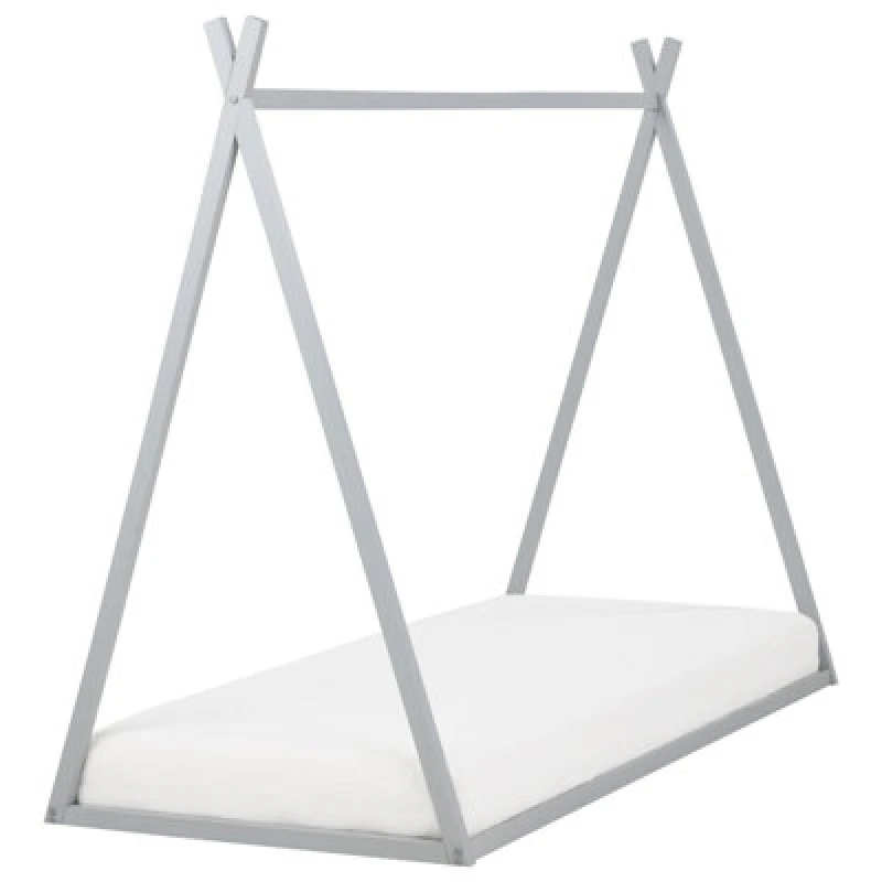 Image of Beliani Kids Bed Teepee Pine Wood Saurat 90 X 200 Cm (Eu Single) Grey