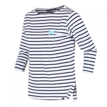 Image of Regatta Polina three quarter Sleeve T-Shirt - White/NvyCat