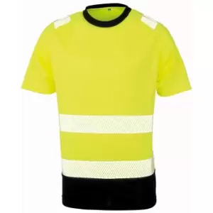 Image of Result Genuine Recycled Mens Safety T-Shirt (S-M) (Fluorescent Yellow)