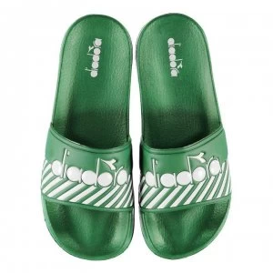 Image of Diadora Lifestyle Serifos '90 Barra Mens Pool Sliders - Verdant Green