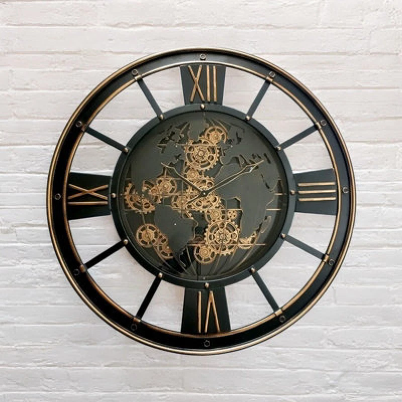 Image of Minster Round Gear Wall Clock - L8 X W80 X H80 Cm