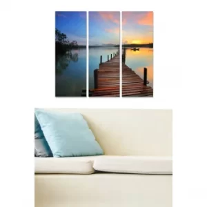 Image of MDF1634197 Multicolor Decorative MDF Painting (3 Pieces)