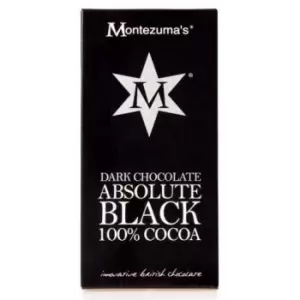 Image of Montezumas Dark Chocolate Absolute Black 100% Cocoa 100g - Pack of 4