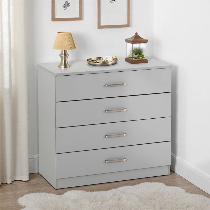 Image of Seconique Dakota 4 Drawer Chest - Light Grey 100-102-215