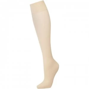 Image of Wolford Sheer 3 pair pack 15 denier knee high socks - Chocolate
