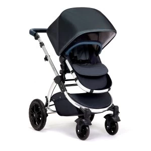 Image of Ickle Bubba Stomp V4 i-Size Travel System with Isofix Base - Blueberry on Chrome with Blueberry Handles