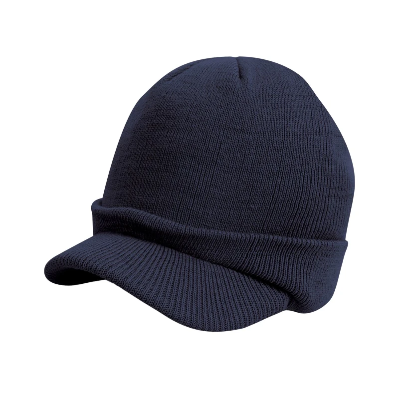 Image of Result Result Men Esco Army Knitted Hat in Navy Navy One Size Male 5063527385383