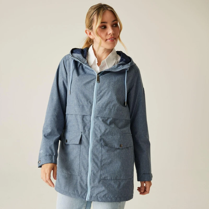 Image of Womens waterproof jacket Regatta Navaeh Bleu Female 38