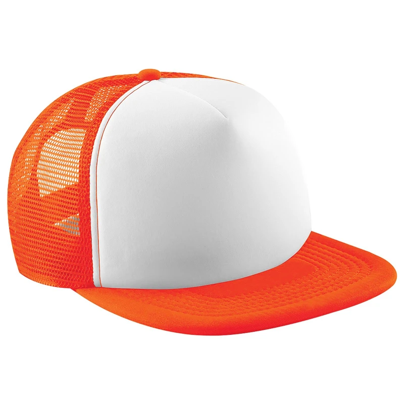Image of Beechfield Beechfield Men Vintage Plain Snap-Back Trucker Cap in Burnt Orange Burnt Orange One Size Male 5055747771138
