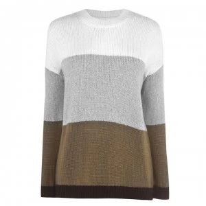 Image of Velvet Alessia Colour Block Jumper - Multi