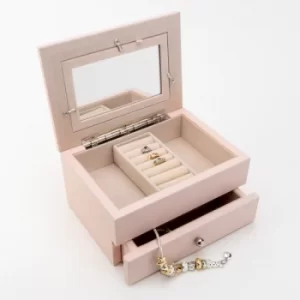 Image of SOPHIA Blush Jewellery Box with Photo Lid & Drawer
