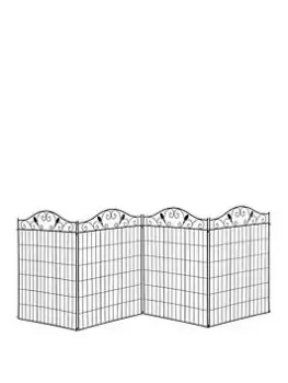 Image of Outsunny Decorative Fence Panels X 4