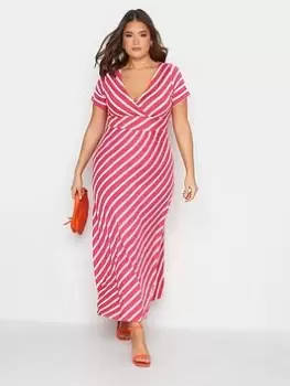 Image of Yours Stripe Swing Dress, Pink, Size 22-24, Women