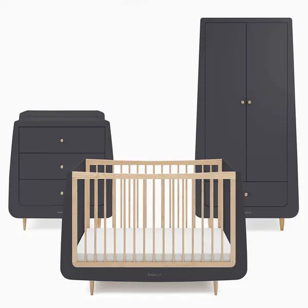 Image of SnuzKot Skandi 3 Piece Nursery Furniture Set Slate