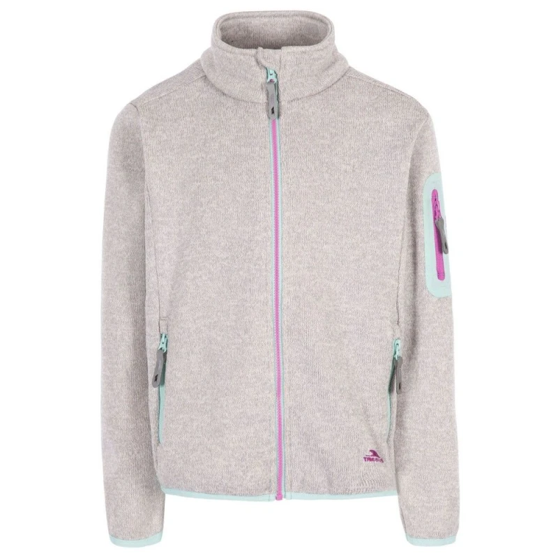 Image of Trespass Whisk AT300 Fleece Jacket in Pale Grey Size: 5-6 Years Pale Grey Unisex 5-6 Years