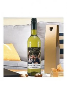 Image of Personalised Message & Photo White Wine