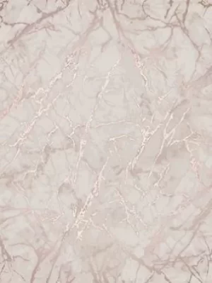 Image of Fine Decor Fine Decor Marblesque Metallic Marble Rose Gold Wallpaper