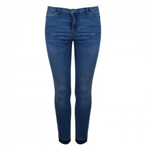 Image of Jack Wills Fernham Cropped Jeans - Mid Indigo