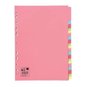 Image of 5 Star Subject Dividers Multipunched Manilla Board 20 Part A4 Assorted