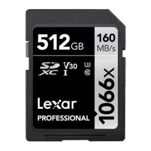 Image of Lexar Professional 1066x SDXC UHS-I Card SILVER Series 512GB
