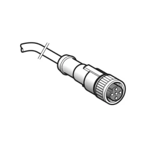 Image of Telemecanique XZCP1164L2 Straight Female M12 2M Cable Pre-Wired Connectors