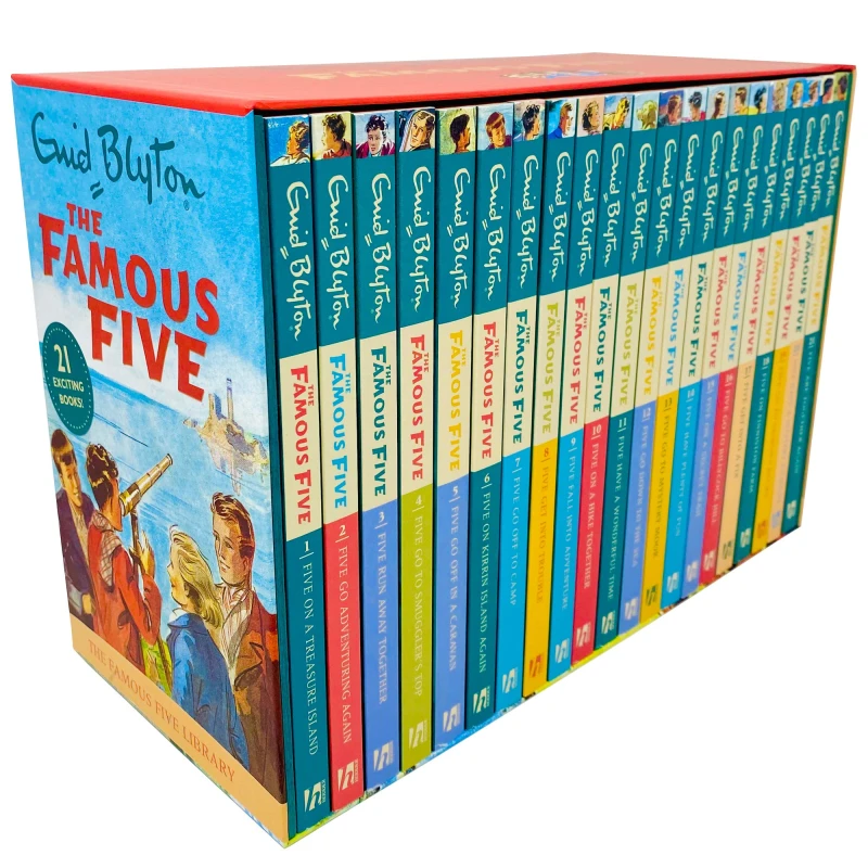 Image of Enid Blyton Famous Five Series Complete Collection 21 Book Set Paperback Edition Enid Blyton Books