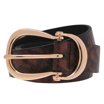 Image of Biba Snake Loop Belt - Brown Snake
