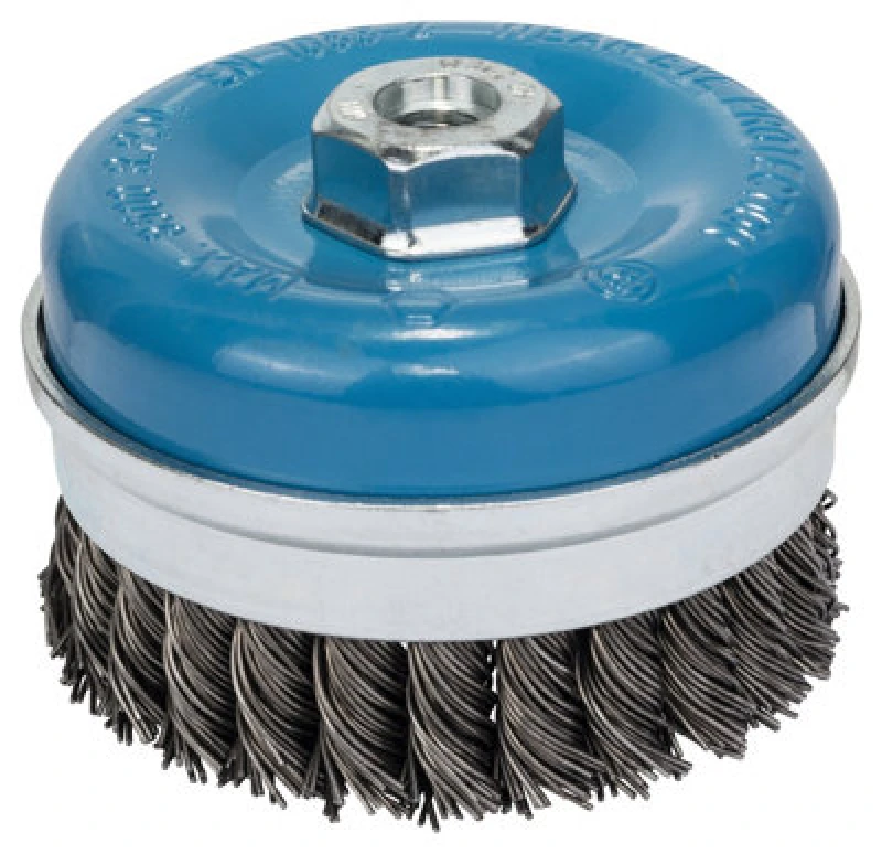 Image of Bosch 0.8mm Knotted Steel Wire Cup Brush 1608614002 Diameter: 100mm